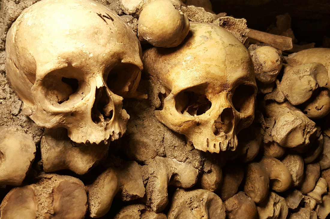 Human Skulls in Fontanelle Cemetery